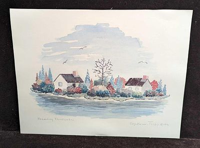 Agathe Von Trapp Receding Flood Waters Print. The print is approx 14" x 11" and it weighs 