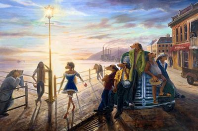 S&N Ivan Clarke "The Blue Dress" Small Gicl&eacute;e. S&amp;N Ivan Clarke "The Blue Dress" Small Gicl&eacute;e 