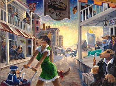 S&N Ivan Clarke "Leroy's" Large Gicl&eacute;e. S&amp;N Ivan Clarke "Leroy's" Large Gicl&eacute;e Signed and 