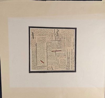 Magazine Arabic Paper Mosaic. Paper Mosaic Made From Arabic Magazine Clippings. Was not signed 