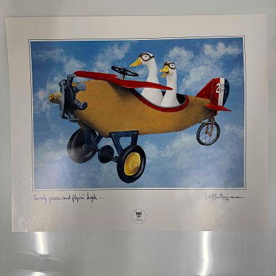 1992 Will Bullas Signed Limited Edition Print Twenty Years and Flyin’ High Greenwich Workshop. 19 