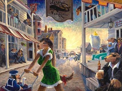 S&N Ivan Clarke "Leroy's" Medium Gicl&eacute;e. S&amp;N Ivan Clarke "Leroy's" Medium Gicl&eacute;e Signed and 
