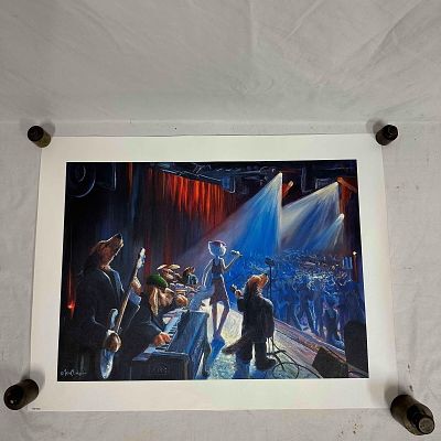 Ivan Clarke Lonely Dog Series The Vault Small Giclee on Canvas B. Giclee on canvas print titled 
