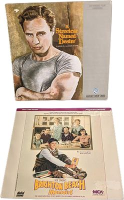 Streetcar Named Desire & Neil Simon's Brighton Beach Memoirs Laserdiscs. This lot includes: 
(1) 
