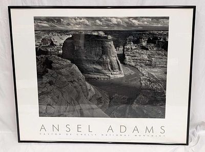 Ansel Adams Canyon De Chelly Authorized Edition Embossed Poster. The framed poster is approx 30 