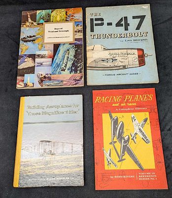 4 Vintage Books About Airplanes. This lot includes: 
(1) The P-47 Thunderbolt By Len Morgan 