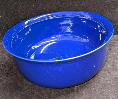 Block Basics 11" Ceramic Cobalt Blue Serving Bowl. This is approx 11" x 11" x 4 1/2" and it 