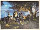 Ivan Clarke Lonely Dog After Midnight Large Giclee on Canvas. Ivan Clarke Lonely Dog After Image - 2