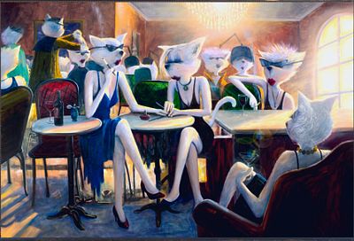 S&N Ivan Clarke "The Salon" Medium Gicl&eacute;e. S&amp;N Ivan Clarke "The Salon" Medium Gicl&eacute;e Signed 