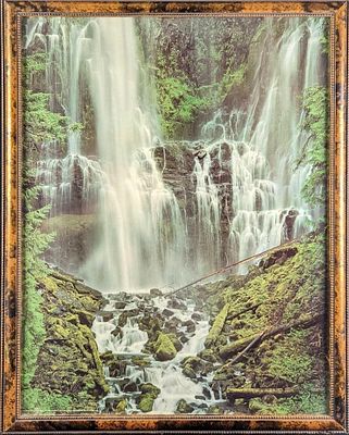 Framed Ray Atkeson Fairy Falls Photo Print. Here is a photo print of "Fairy Falls" which is a 