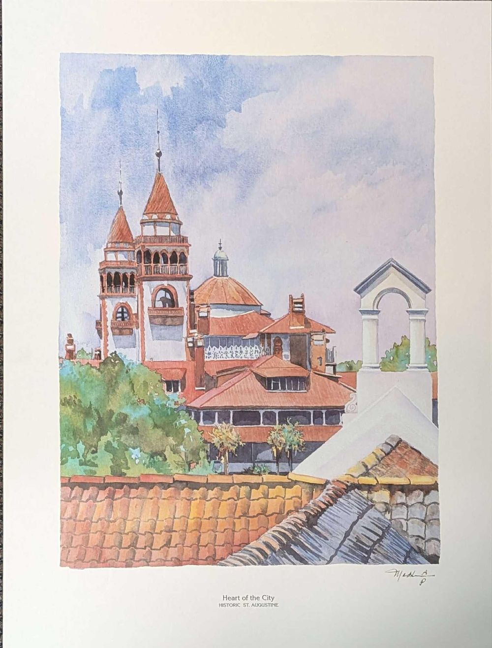 Pat Madden Signed Heart Of The City Print AP 386E. This is approx 18" x 25" and it weighs 