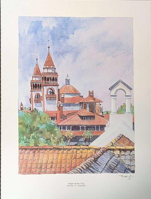 Pat Madden Signed Heart Of The City Print AP 386E. This is approx 18" x 25" and it weighs 
