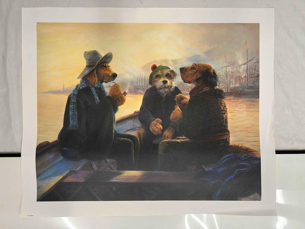 The Wilkers Giclee on Canvas Lonely Dog Ivan Clarke. Giclee on canvas titled The Wilkers by 