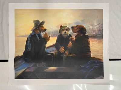 The Wilkers Giclee on Canvas Lonely Dog Ivan Clarke. Giclee on canvas titled The Wilkers by 