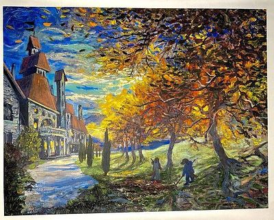 Ivan Clarke "Catside Chores" Medium Gicl&eacute;e Giclee on canvas print of Catside Chores by Ivan 