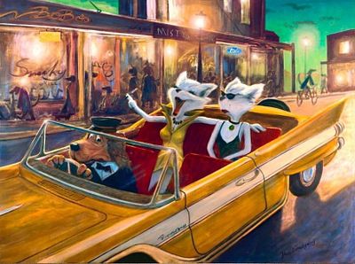 S&N Ivan Clarke "Outrageous Gossip" Medium Gicl&eacute;e. S&amp;N Ivan Clarke "Outrageous Gossip" 