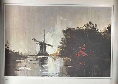 "Windmill" Print By Valdi. This lot contains a "Windmill" Print By Valdi. It is approx 10 1/2" x 