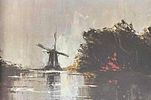 "Windmill" Print By Valdi. This lot contains a "Windmill" Print By Valdi. It is approx 10 1/2" x Image - 1