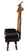 Vintage Butlers Chair With Leather Seat & Compartment. Vintage Butlers Chair With Leather Seat Image - 1