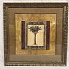 Stately Palm Tree Giclee Fine Art Framed Print by Mindeli Ornate Frame. This item is in good Image - 3