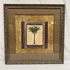 Stately Palm Tree Giclee Fine Art Framed Print by Mindeli Ornate Frame. This item is in good Image - 6