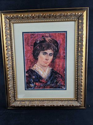 The Young Lorenzo by Edna Hibel Exclusive Framed Print Edition of 2000. Limited Edition of "The 
