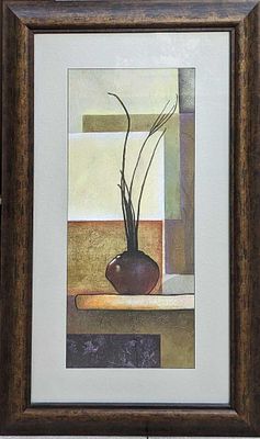 Large Framed Print Potted Plant. This framed print is approx 24 1/4" x 2" x 40 1/2" and it 