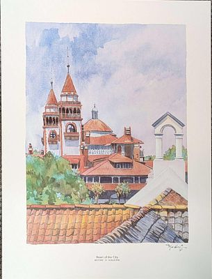 Pat Madden Signed Heart Of The City Print AP 386D. This is approx 18" x 25" and it weighs 
