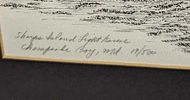 S&N Martin Barry B/W Sharps Island Lighthouse Print. S&amp;N Martin Barry B/W Sharps Island Image - 2