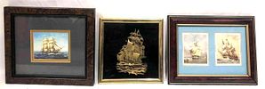 Bundle Of Ship Artwork In Frames. This lot contains a bundle of three different artworks all Image - 2