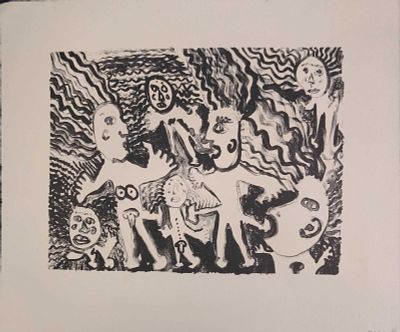 Kim Mosley (20th Century) Signed Woodblock Print P6. Kim Mosley (20th Century) Signed Woodblock 