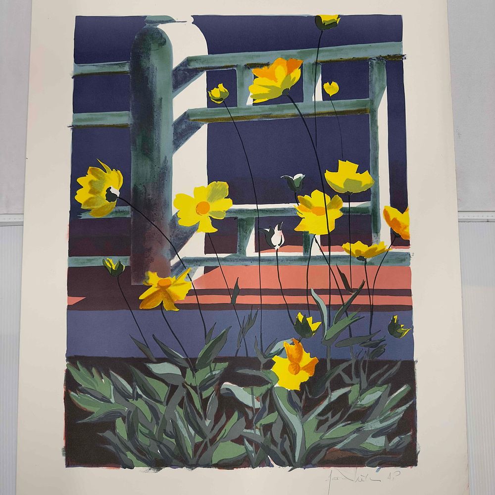 Yellow Flowers Wilcox Artist Proof AP Serigraph Lot of Six 6 Serigraphs. Two Artist Proof 
