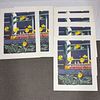 Yellow Flowers Wilcox Artist Proof AP Serigraph Lot of Six 6 Serigraphs. Two Artist Proof Image - 9