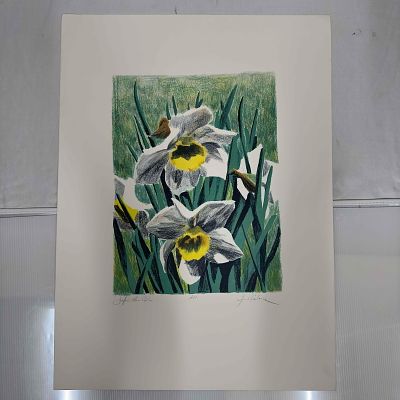 Daffodil in the Park Wilcox Artist Proof AP Serigraph Lot of Three 3 Serigraphs. Artist Proof 