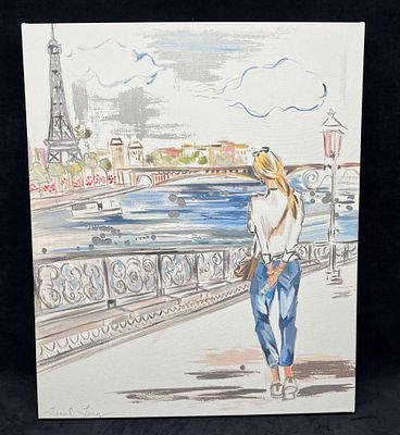 Paris Canvas Print By Liesl Long. This lot contains a Paris Canvas Print By Liesl Long. The 