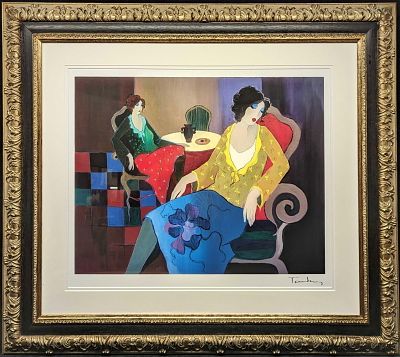 Itzchak Tarkay Framed "Little Round Table" Print JB. ”. This is an Seriolithograph. This is a 