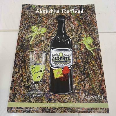 Absinthe Refined Ad Poster Homage A Pollock by John Pacovsky Hand Signed and Numbered 49 