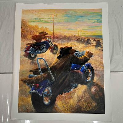 Bound For Beaconsfield Ivan Clarke Lonely Dog Series Medium Giclee on Canvas. Giclee on canvas 