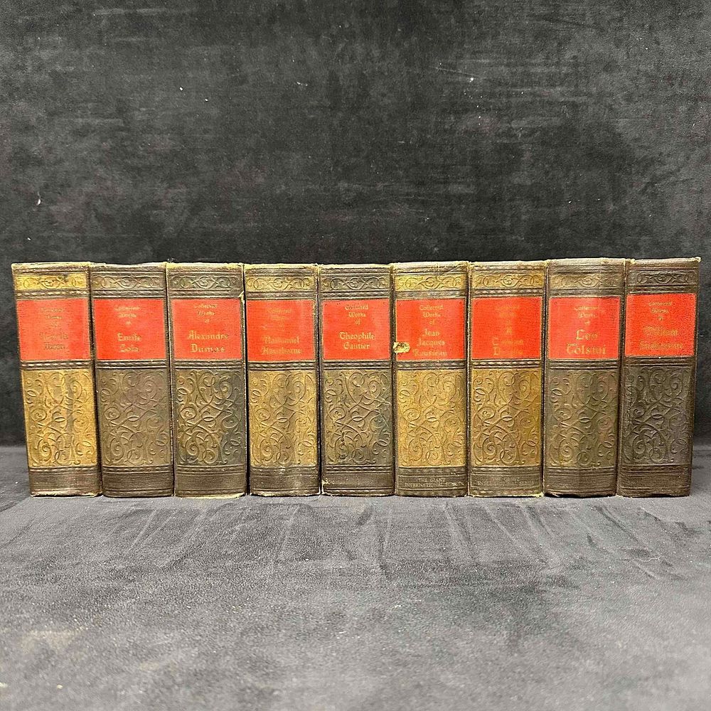 Lot 473: Collected Works Book Collection Leo Tolstoi William Shakespeare Alexandre Dumas Nine Books