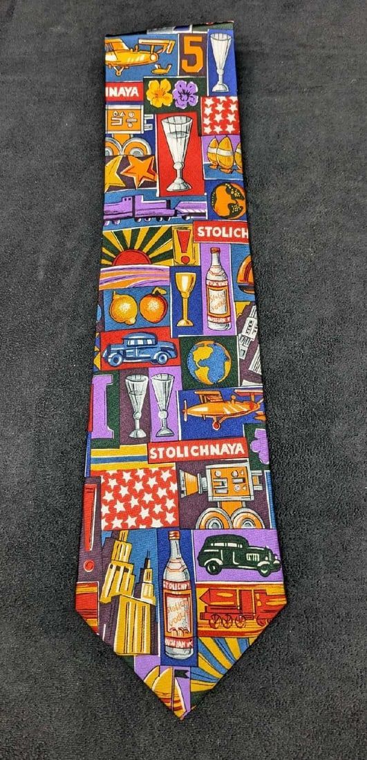 Lot 474: Stoli Vodka Fathulla And Hurshida Silk Tie New.