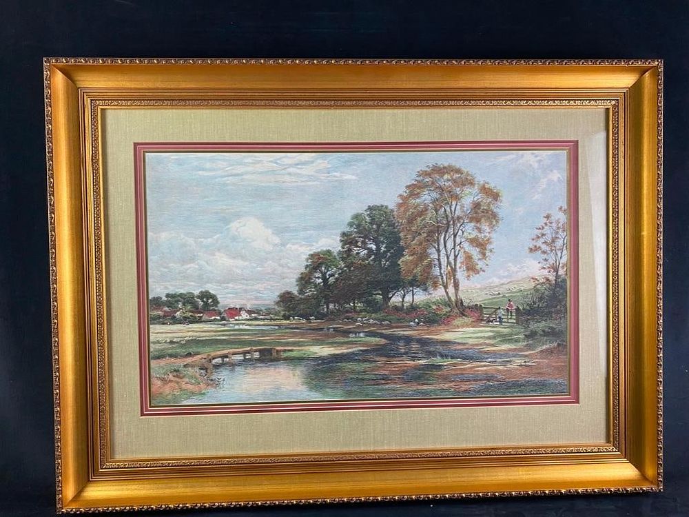 Lot 479: Hand Colored Print Farm JB