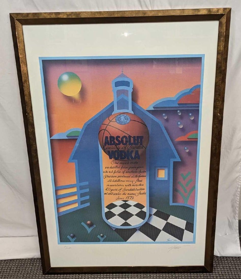 Lot 480: S&N Absolut Statehood: Indiana James Willie Faust Print