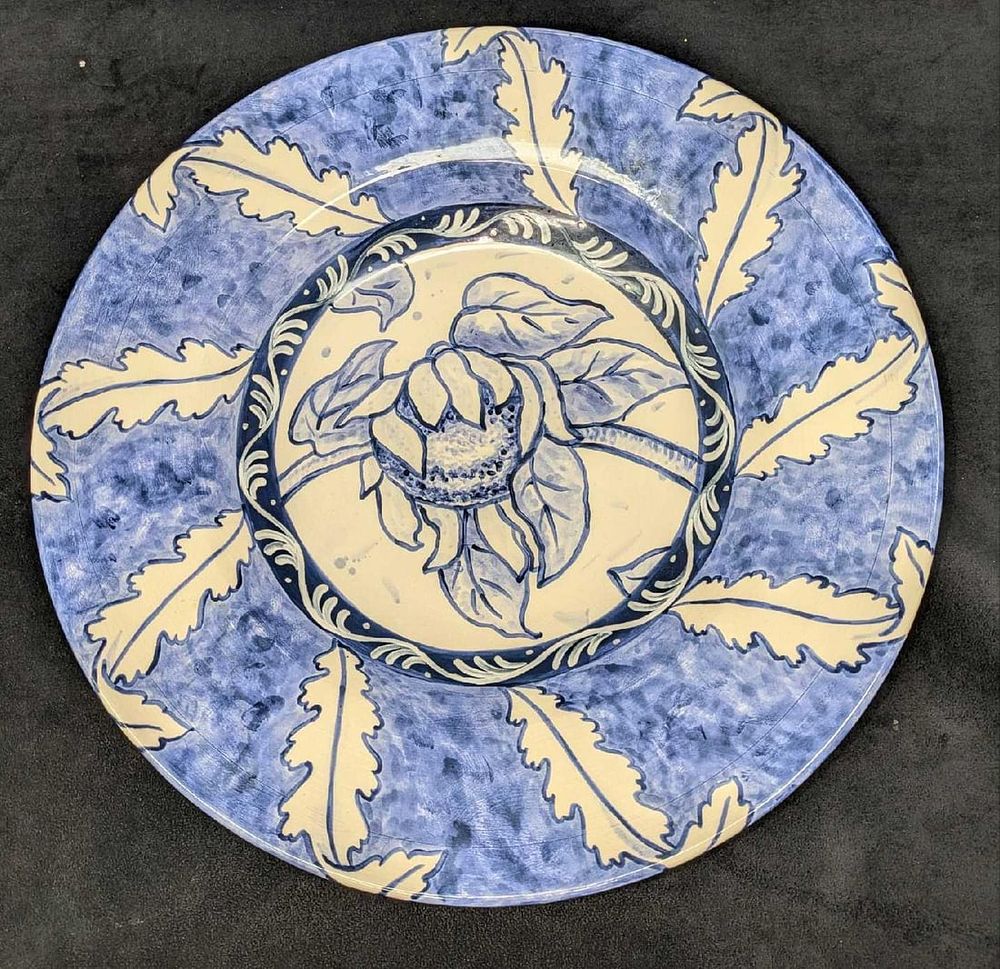 Lot 488: Moultrie Creek Studios Blue & White Ceramic Bowl
