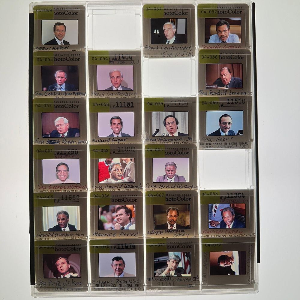 Lot 301: US Senate and Political Press Photo Color Slide Transparency Collection