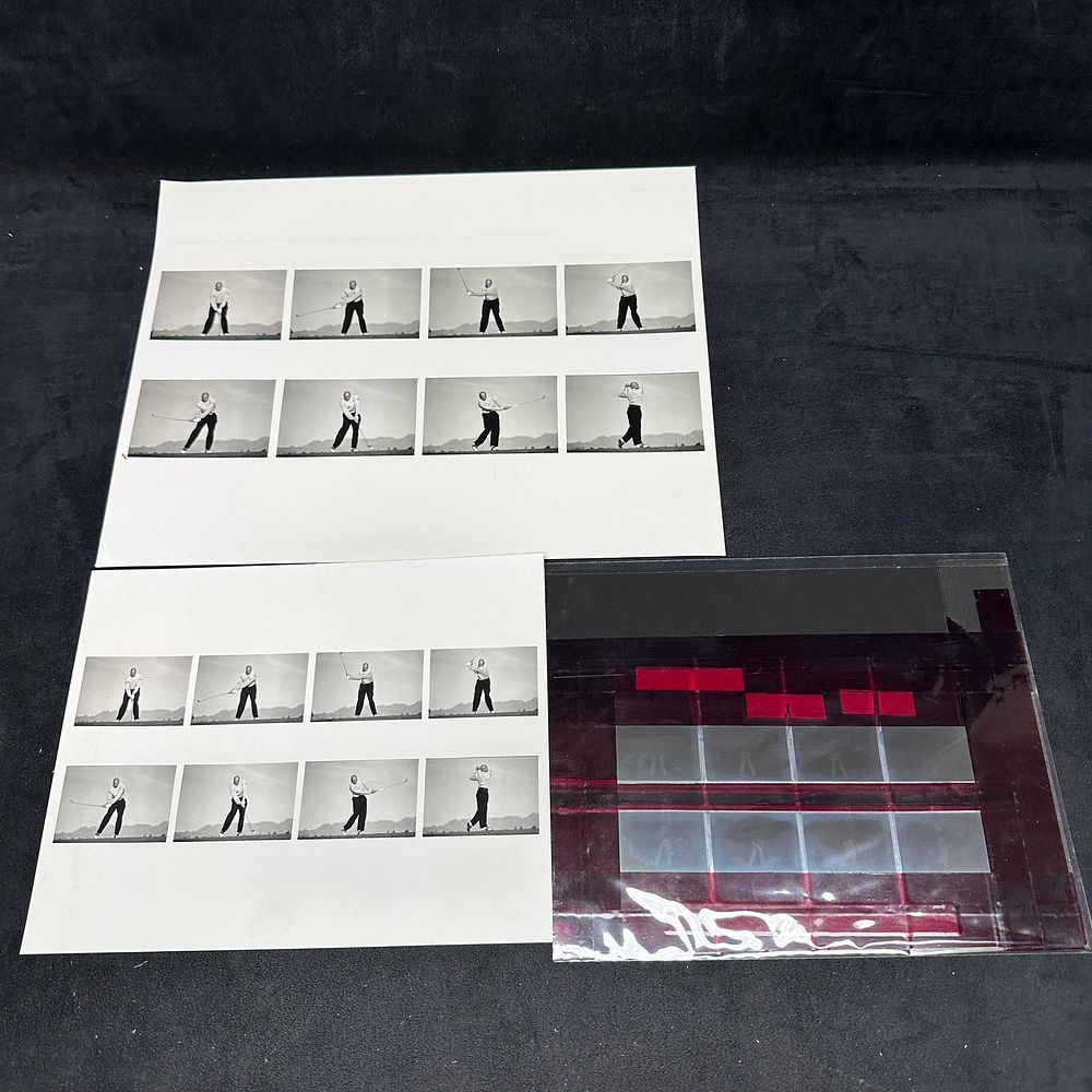 Lot 330: Charles Barkley Golf Swing Motion Study Contact Prints and Film Negatives
