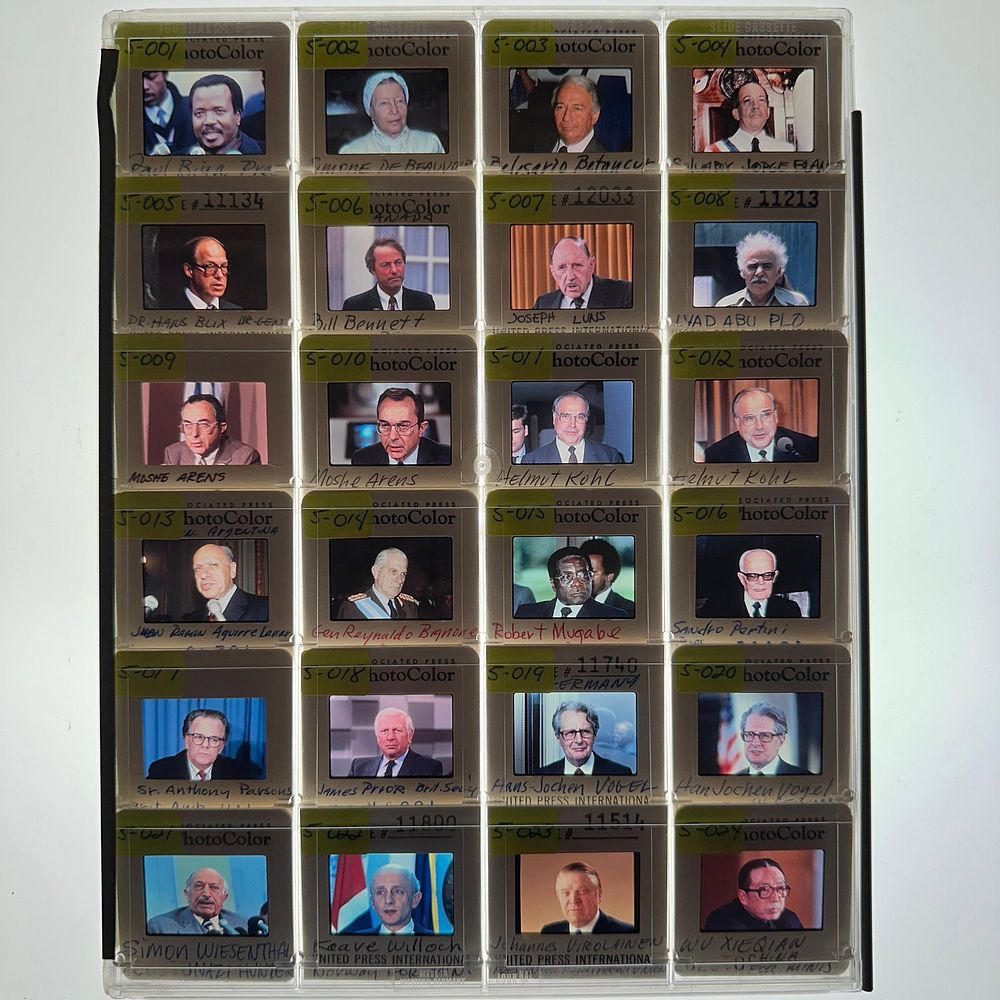 Lot 340: Collection of International Political Leader Press Photo Slides 24