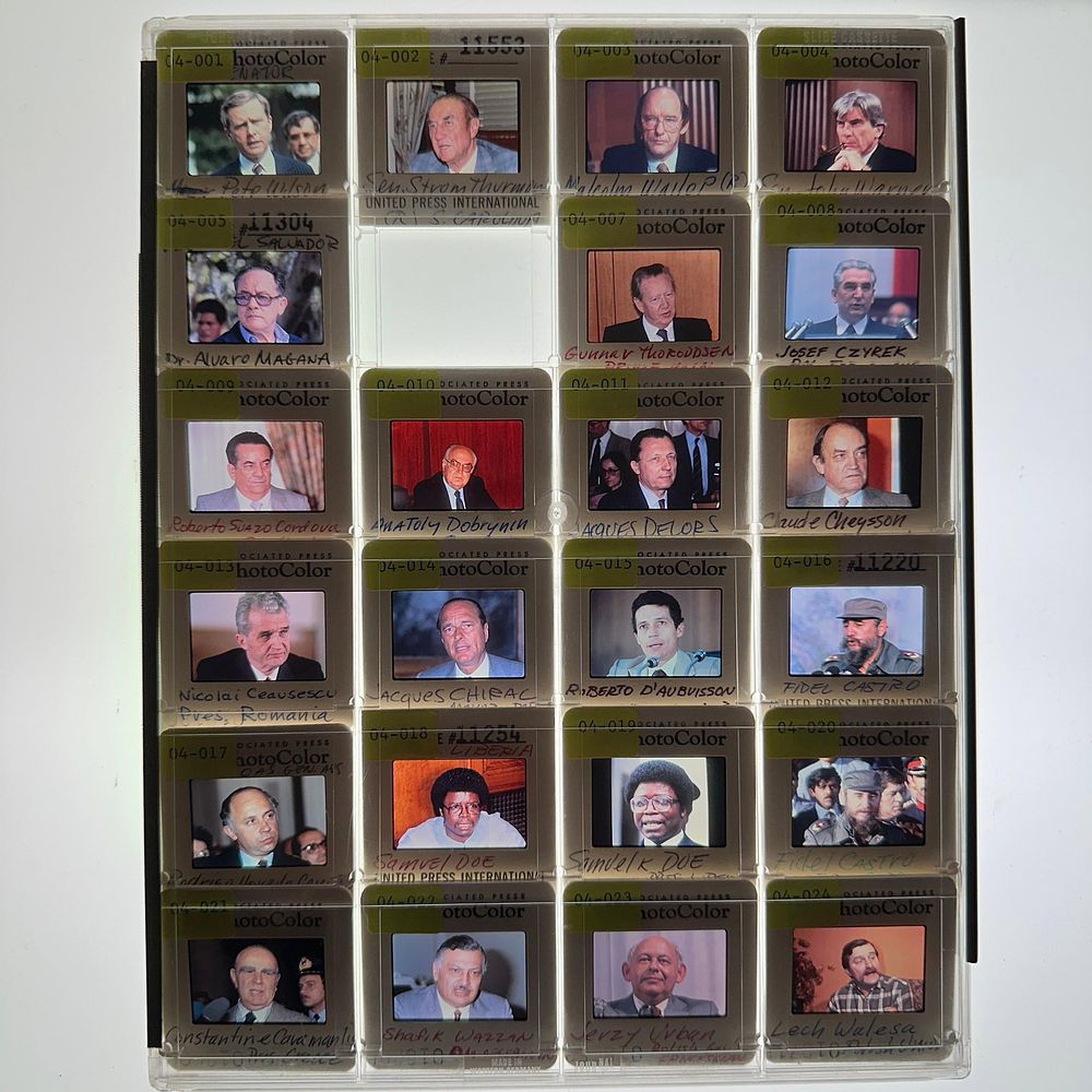 Lot 344: World Leaders and Political Press Photo Slide Transparency Collection Fidel Castro