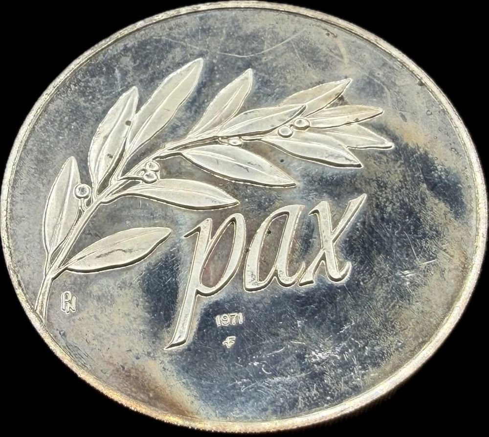 Lot 441: 1971 Peace Sterling Silver Bullion Coin