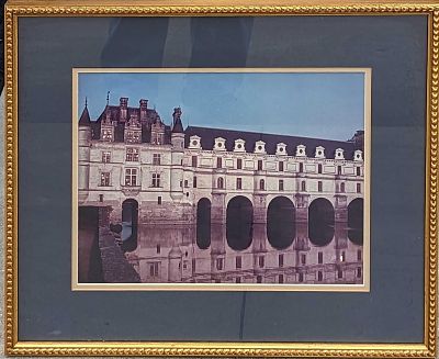 Framed Chateau de Chenonceau Photo. The photographer did not sign the photo. The framed print 