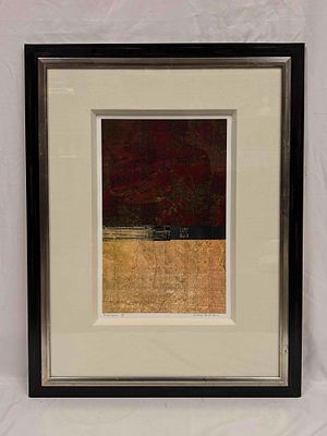 Contemporary Ethan Allen Framed Wall Art Print Astor I Signed Jackson. This lot contains a 